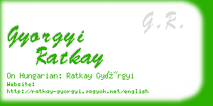 gyorgyi ratkay business card